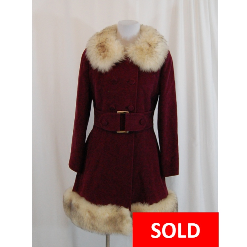 SOLD -- Vintage Fur Trim Coat (Country Pacer) - Picture 1 of 8